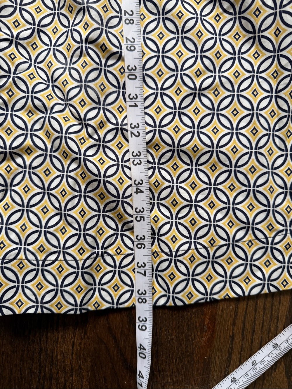 Boden Yellow & Blue Sleeveless Smocked-Waist Midi Dress - Picture 8 of 9